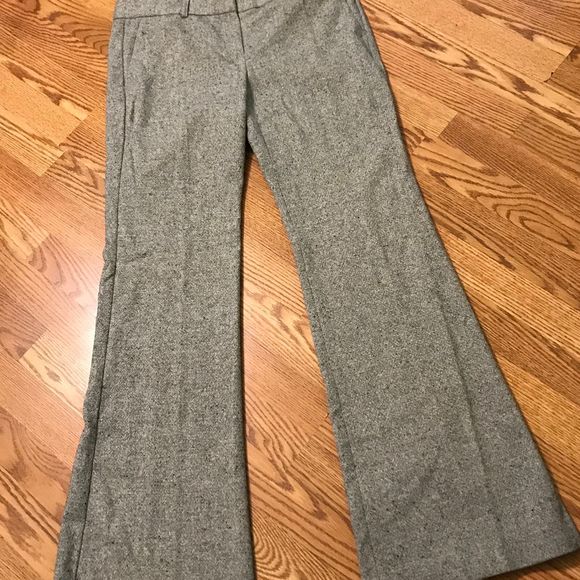 Theory Tweed Wool Trousers Grey Sz 10 - Picture 2 of 9